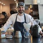 Aran Goldstein, chef at Concord?s Saltbox Kitchen, travels with a coffee system.