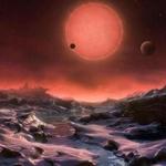 An artist?s rendition of the surface of one of the discovered exoplanets.