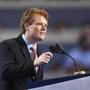 Rep. Joe Kennedy, D-Mass., speaks during the first day of the Democratic National Convention in Philadelphia , Monday, July 25, 2016. (AP Photo/Mark J. Terrill)