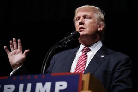Donald Trump spoke Tuesday during a campaign event in Ashburn, Va., outside Washington.
