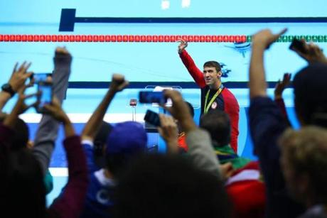 Michael Phelps says he said goodbye for good ? seriously ? after his final Olympic race Saturday night.
