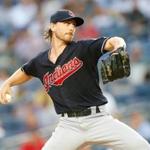 NEW YORK, NY - AUGUST 05: Josh Tomlin #43 of the Cleveland Indians pitches in the first inning against the New York Yankees at Yankee Stadium on August 5, 2016 in the Bronx borough of New York City. (Photo by Jim McIsaac/Getty Images)