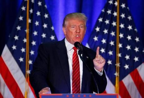 Donald Trump spoke in Youngstown, Ohio, on Monday. 

