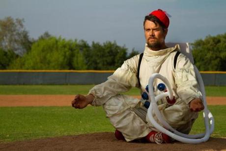 Josh Duhamel portrays former Red Sox pitcher Bill Lee in ?Spaceman.?
