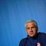 Ryan Lochte at a press conference in Rio de Janeiro prior to the opening of the Olympic Games. 