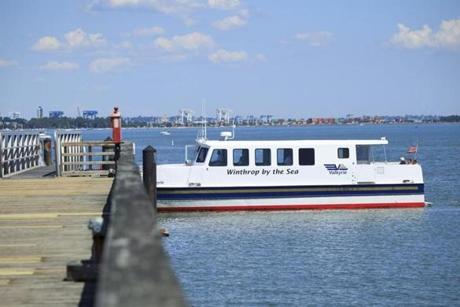This pilot ferry service runs between Squantum Point Park in Quincy and Rowes Wharf in Boston.
