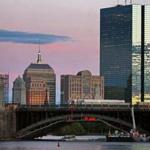 BOSTON, MA - 7/26/2016: The Longfellow Bridge that spans over the Charles River under reconstruction viewed from Cambridge at evening dusk (David L Ryan/Globe Staff Photo) SECTION: METRO TOPIC 05longfellow(2)