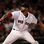 David Price allowed five hits and two runs and struck out seven in six innings of work. 