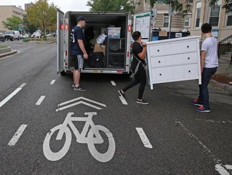 Advocates say Boston must do more to convince motorists to stay clear of bike lanes.
