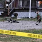 Abington, MA - 8/31/2016 - 2 bicycles at the scene at 159 Linwood Street in Abington where a 11 year old boy was injured in an apparent accidental shooting. - (Barry Chin/Globe Staff), Section: Metro, Reporter: Travis Anderson, Topic: 01Abington Shooting, LOID: