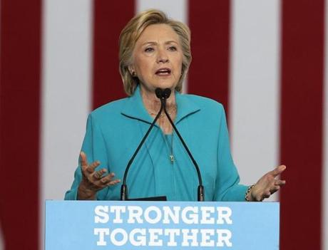 Democratic presidential nominee Hillary Clinton spoke in Reno, Nev., last week. 
