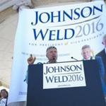 Libertarian presidential nominee Gary Johnson at a campaign rally in Boston last week.