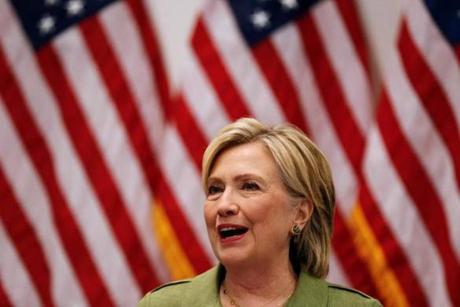 Hillary Clinton spoke to law enforcement leaders last month in New York.
