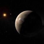 The planet Proxima b orbiting the red dwarf star Proxima Centauri, the closest star to our Solar System, is seen in an undated artist's impression.   