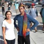 BU students Pamela Munoz (left) and Dev Blair are part of a group who launched a social media campaign about the probelms they have with financial aid programs.