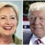 Democratic presidential candidate Hillary Clinton, left, and Republican presidential candidate Donal Trump in these 2016 file photos. Young people across racial and ethnic lines are more likely to say they trust Hillary Clinton than Donald Trump to handle instances of police violence against African-Americans. But young whites are more likely to say they trust Trump to handle violence committed against the police. (AP Photo)