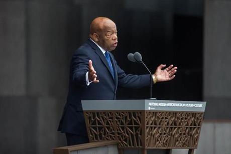 US Congressman John Lewis speaks during the opening ceremony for the Smithsonian National Museum of African American History and Culture September 24, 2016 in Washington, D.C. / AFP PHOTO / ZACH GIBSONZACH GIBSON/AFP/Getty Images
