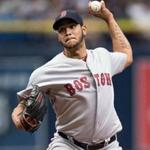Sep 25, 2016; St. Petersburg, FL, USA; Boston Red Sox starting pitcher Eduardo Rodriguez (52) delivers a pitch against the Tampa Bay Rays at Tropicana Field. Mandatory Credit: Jeff Griffith-USA TODAY Sports