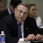 FILE - In this Aug. 29, 2016 file photo, Maine Gov. Paul LePage speaks during a conference of New England's governors and eastern Canada's premiers to discuss closer regional collaboration, in Boston. Maineâ??s Democratic Secretary of State Matt Dunlap says LePageâ??s recent behavior has caused outrage but that doesnâ??t mean he canâ??t keep performing as governor. Critics want to punish LePage for an obscenity-laden voicemail and threats directed at a legislator. (AP Photo/Elise Amendola, File)