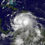 epa05567849 A handout satellite image made avaialble on 03 October 2016 by the National Oceanic and Atmospheric Administration (NOAA) from NOAA's GOES-East satellite on 02 October 2016 at 4:45 a.m. Eastern Time (0845 UTC) showing Hurricane Matthew's clear eye as the storm moved through the south central Caribbean Sea, towards Jamaica, Haiti and eastern Cuba. According to media reports, a Tropical Storm Warning is in effect for the Dominican Republic from Barahona westward to the border with Haiti. A Tropical Storm Watch is in effect for the Dominican Republic from Puerto Plata westward to the border with Haiti. EPA/NOAA / HANDOOUT HANDOUT EDITORIAL USE ONLY/NO SALES
