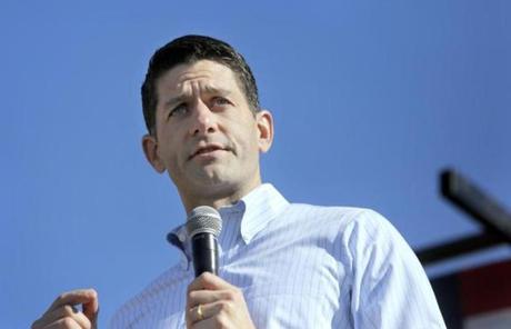 House Speaker Paul Ryan speaks during the 1st Congressional District Republican Party of Wisconsin's annual Fall Fest event held in Elkhorn, Wis., on Saturday, Oct. 8, 2016. (Anthony Wahl/The Janesville Gazette via AP)
