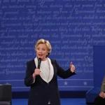 Hillary Clinton during her second presidential debate with Donald Trump at Washington University in St. Louis, Oct, 9, 2016. Needing to drown out his embarrassing â??Access Hollywoodâ?? video from 2005, Trump fought back with the Monica Lewinsky scandal from 1998.(Doug Mills/The New York Times)