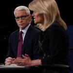 CNN moderator Anderson Cooper (left) and ABC moderator Martha Raddatz during the second presidential debate.