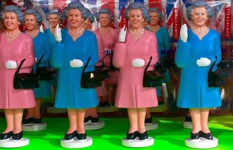 Bargains can be found on waving Queen Mothers and other items.
