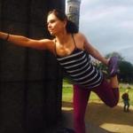 19levis - Laura Levis in a yoga pose in August 2015 in Edinburgh, Scotland. (Handout)