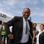 US Transportation Secretary Anthony Foxx deplaned from the JetBlue flight 387 at the airport in Santa Clara, Cuba, in August.