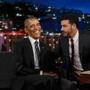 President Barack Obama spoke to Jimmy Kimmel during a commercial break.