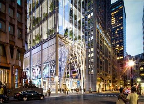 26winthrop - Millennium Partners' proposal for the site of the Winthrop Square Garage. (Handel Architects)
