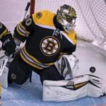 Bruins goalie Malcolm Subban watched the first of the Wild?s three second period goals. He was pulled from the game.
