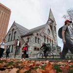 Amherst , MA., 10/21/16, The historic Old Chapel at UMass Amherst reopens this fall after being closed for nearly 20 years because of safety concerns. Globe staff/Suzanne Krater