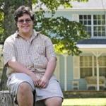 Transgender high school student Gavin Grimm poses in front of his home in Gloucester, Va. 
