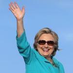 Hillary Clinton departed Daytona Beach International Airport on Saturday after a campaign rally.