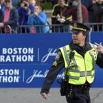 Actor Mark Wahlberg as a Boston police officer films a scene in ?Patriots Day.? 