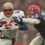 Kevin Turner (left) was a Patriots fullback from 1992-94; he also played five more years with Philadelphia.