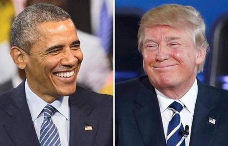 President Obama (left) and Donald Trump.
