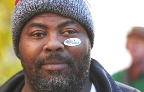 Jermaine Johnson voted in Boston today.
