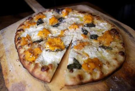 Roasted squash pizza at Heritage of Sherborn.
