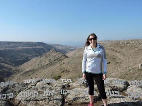 Stephanie Roch at the ancient city Gamla, on the Golan Heights. (Handout)
