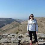 Stephanie Roch at the ancient city Gamla, on the Golan Heights. (Handout)