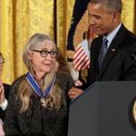 WASHINGTON, DC - NOVEMBER 22: U.S. President Barack Obama awards the Presidential Medal of Freedom to NASA mathematician and computer software pioneer Margaret Hamilton during a ceremony in the East Room of the White House November 22, 2016 in Washington, DC. Obama presented the medal to 19 living and two posthumous pioneers in science, sports, public service, human rights, politics and the arts. (Photo by Chip Somodevilla/Getty Images)