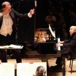 Menahem Pressler (right) joined the Boston Symphony Orchestra and Moritz Gnann. 