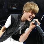 Justin Bieber performing at Gillette Stadium in 2010.