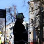 Deputy Chief Michael Morrissey of the Cambridge Fire Department looked over Berkshire Street.