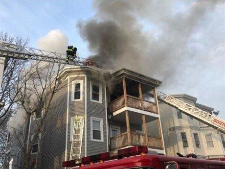 The fire began at about 3:05 p.m. Thursday. 

