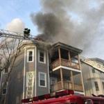 The fire began at about 3:05 p.m. Thursday. 