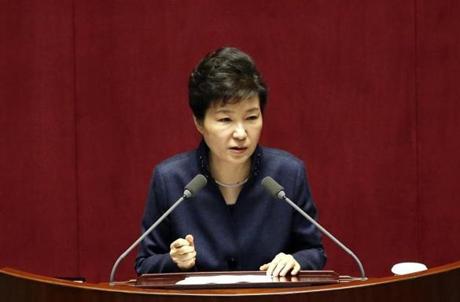South Korean President Park Geun-hye.
